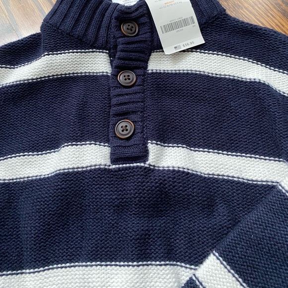 NWT! Gymboree Sweater Dark Blue/White (5-6 YR) - Picture 2 of 6